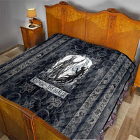 Khonsu Ancient Egyptian Quilt with Dark Celtic Knot Pattern, Baboon Guardian Symbol, and Moon Healer Motif - Wonder Print Shop