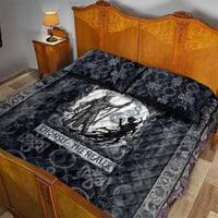 Khonsu Ancient Egyptian Quilt Bed Set with Dark Celtic Knot Pattern, Baboon Guardian Symbol, and Moon Healer Motif - Wonder Print Shop