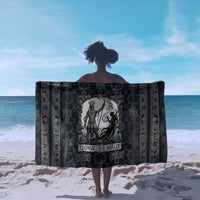 Khonsu Ancient Egyptian Sarong with Dark Celtic Knot Pattern, Baboon Guardian Symbol, and Moon Healer Motif - Wonder Print Shop