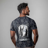 Khonsu Ancient Egyptian T shirt with Dark Celtic Knot Pattern, Baboon Guardian Symbol, and Moon Healer Motif - Wonder Print Shop