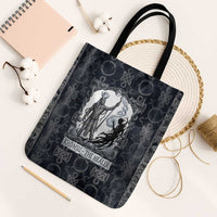 Khonsu Ancient Egyptian Tote Bag with Dark Celtic Knot Pattern, Baboon Guardian Symbol, and Moon Healer Motif - Wonder Print Shop