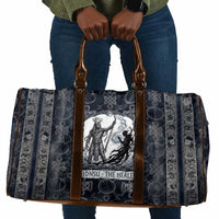 Khonsu Ancient Egyptian Travel Bag with Dark Celtic Knot Pattern, Baboon Guardian Symbol, and Moon Healer Motif - Wonder Print Shop