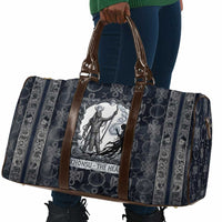 Khonsu Ancient Egyptian Travel Bag with Dark Celtic Knot Pattern, Baboon Guardian Symbol, and Moon Healer Motif - Wonder Print Shop