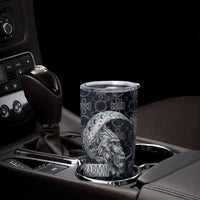 Khonsu Ancient Egyptian Tumbler Cup with Dark Celtic Knot Pattern, Baboon Guardian Symbol, and Moon Healer Motif - Wonder Print Shop