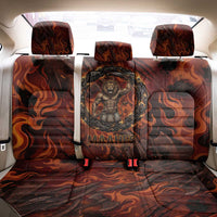 Maahes Back Car Seat Cover Ancient Egyptian Fiery Red Flame - Roaring Lion Head - Wonder Print Shop