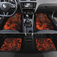 Maahes Car Mats Ancient Egyptian Fiery Red Flame - Roaring Lion Head - Wonder Print Shop