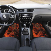 Maahes Car Mats Ancient Egyptian Fiery Red Flame - Roaring Lion Head - Wonder Print Shop