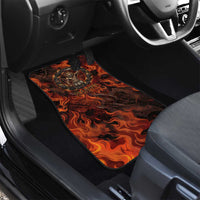 Maahes Car Mats Ancient Egyptian Fiery Red Flame - Roaring Lion Head - Wonder Print Shop