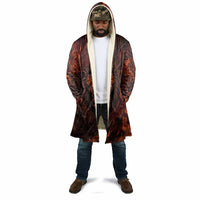 Maahes Cloak Ancient Egyptian Fiery Red Flame - Roaring Lion Head - Wonder Print Shop
