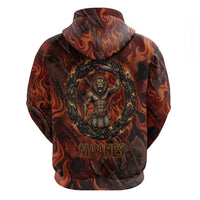 Maahes Hoodie Ancient Egyptian Fiery Red Flame - Roaring Lion Head - Wonder Print Shop