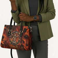 Maahes Leather Bag Ancient Egyptian Fiery Red Flame - Roaring Lion Head - Wonder Print Shop