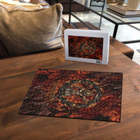Maahes Puzzle Ancient Egyptian Fiery Red Flame - Roaring Lion Head - Wonder Print Shop