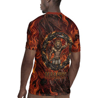 Maahes Rugby Jersey Ancient Egyptian Fiery Red Flame - Roaring Lion Head - Wonder Print Shop