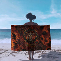 Maahes Sarong Ancient Egyptian Fiery Red Flame - Roaring Lion Head - Wonder Print Shop