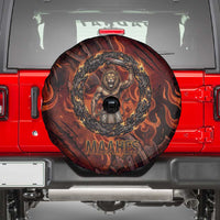 Maahes Spare Tire Cover Ancient Egyptian Fiery Red Flame - Roaring Lion Head - Wonder Print Shop