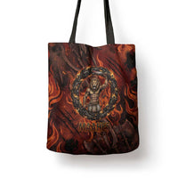 Maahes Tote Bag Ancient Egyptian Fiery Red Flame - Roaring Lion Head - Wonder Print Shop