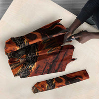 Maahes Umbrella Ancient Egyptian Fiery Red Flame - Roaring Lion Head - Wonder Print Shop