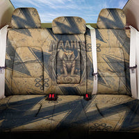 Maahes Ancient Egyptian Back Car Seat Cover Geometric Pattern Winged Lion Deity, and Sacred Lotus Motif - Wonder Print Shop