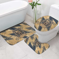 Maahes Ancient Egyptian Bathroom Set Geometric Pattern Winged Lion Deity, and Sacred Lotus Motif - Wonder Print Shop