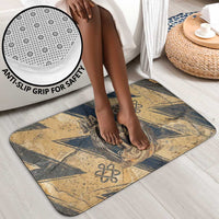 Maahes Ancient Egyptian Bathroom Set Geometric Pattern Winged Lion Deity, and Sacred Lotus Motif - Wonder Print Shop