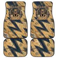 Maahes Ancient Egyptian Car Mats Geometric Pattern Winged Lion Deity, and Sacred Lotus Motif - Wonder Print Shop