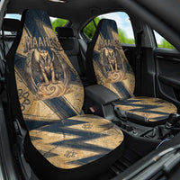 Maahes Ancient Egyptian Car Seat Cover Geometric Pattern Winged Lion Deity, and Sacred Lotus Motif - Wonder Print Shop
