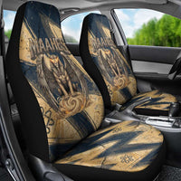 Maahes Ancient Egyptian Car Seat Cover Geometric Pattern Winged Lion Deity, and Sacred Lotus Motif - Wonder Print Shop