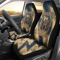 Maahes Ancient Egyptian Car Seat Cover Geometric Pattern Winged Lion Deity, and Sacred Lotus Motif - Wonder Print Shop