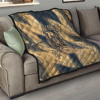 Maahes Ancient Egyptian Quilt Geometric Pattern Winged Lion Deity, and Sacred Lotus Motif - Wonder Print Shop