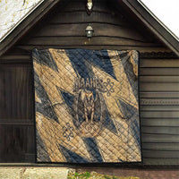 Maahes Ancient Egyptian Quilt Geometric Pattern Winged Lion Deity, and Sacred Lotus Motif - Wonder Print Shop