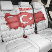 Turkey Flag Map Red and White Back Car Seat Cover with National Symbol