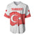 Turkey Flag Map Red and White Baseball Jersey with National Symbol