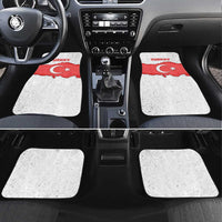 Turkey Flag Map Red and White Car Mats with National Symbol