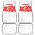 Turkey Flag Map Red and White Car Mats with National Symbol
