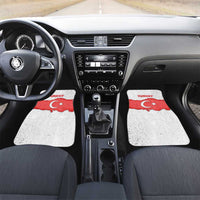 Turkey Flag Map Red and White Car Mats with National Symbol