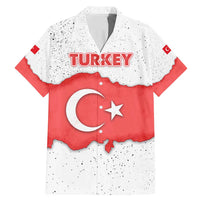 Turkey Flag Map Red and White Family Matching Mermaid Dress and Hawaiian Shirt with National Symbol