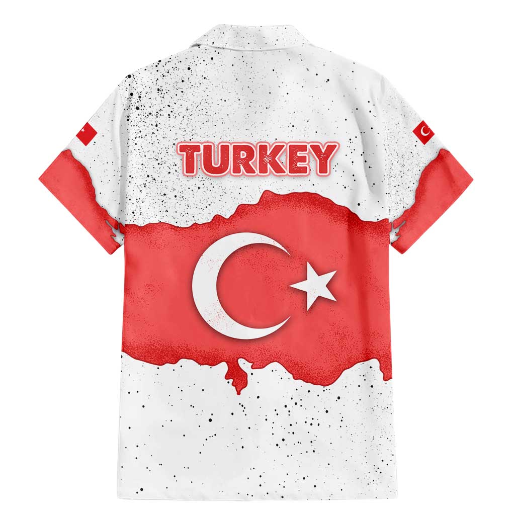 Turkey Flag Map Red and White Family Matching Mermaid Dress and Hawaiian Shirt with National Symbol