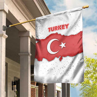 Turkey Flag Map Red and White Garden Flag with National Symbol