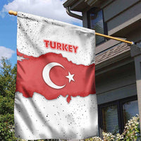 Turkey Flag Map Red and White Garden Flag with National Symbol