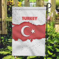 Turkey Flag Map Red and White Garden Flag with National Symbol