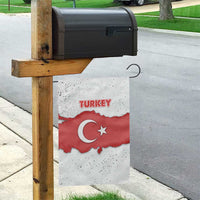 Turkey Flag Map Red and White Garden Flag with National Symbol