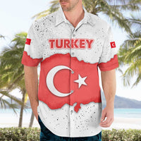Turkey Flag Map Red and White Hawaiian Shirt with National Symbol