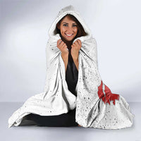 Turkey Flag Map Red and White Hooded Blanket with National Symbol