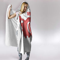 Turkey Flag Map Red and White Hooded Blanket with National Symbol