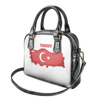 Turkey Flag Map Red and White Shoulder Handbag with National Symbol
