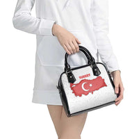 Turkey Flag Map Red and White Shoulder Handbag with National Symbol