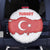 Turkey Flag Map Red and White Spare Tire Cover with National Symbol