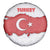 Turkey Flag Map Red and White Spare Tire Cover with National Symbol