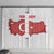 Turkey Flag Map Red and White Window Curtain with National Symbol