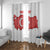 Turkey Flag Map Red and White Window Curtain with National Symbol